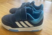 Adidas tensaur hook and loop trainers navy and blue