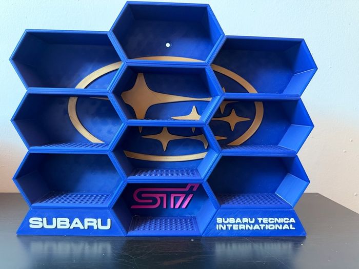 Subaru display stand for 1/64 scale hot wheels, mini gt etc