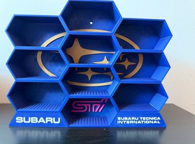 Subaru display stand for 1/64 scale hot wheels, mini gt etc