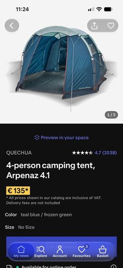 Tent Quechua (Arpenaz Family 4.1)