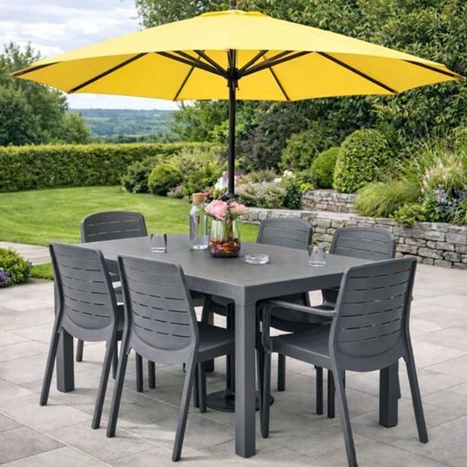 Cedargrain 6 Seater Table & 6 Chairs delivered