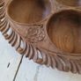 Vintage carved walnut serving dish Image 2