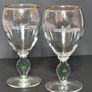 Vintage Irish Coffee Glasses Set of 2, Gold Rim Shamrock Stem Image 5