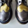 Dr Martens Harrie brogue 1460 gold silver 8 eye boots UK6.5 EU40 US8.5 Image 2
