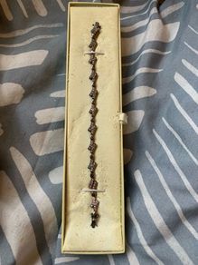Sterling silver -Field- Diamond like bracelet in box