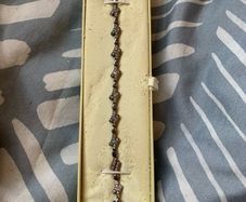 Sterling silver -Field- Diamond like bracelet in box