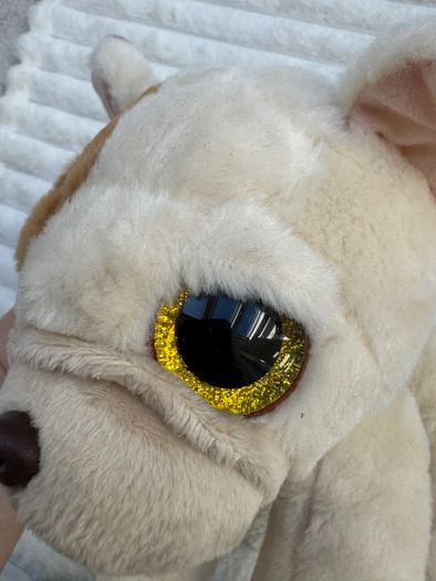 Ty Beanie approx. 8" Houghie the Bulldog Plush Used Please see photos