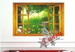 Nice 3D Garden View Window Film Wall Sticker,  Like Real!