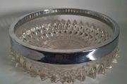 Vintage Cut Glass Serving Bowl