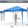 Folding Gazebo 3 x 3 m Waterproof UV Protection Gazebo Popup Garden Tent with 4 Image 2