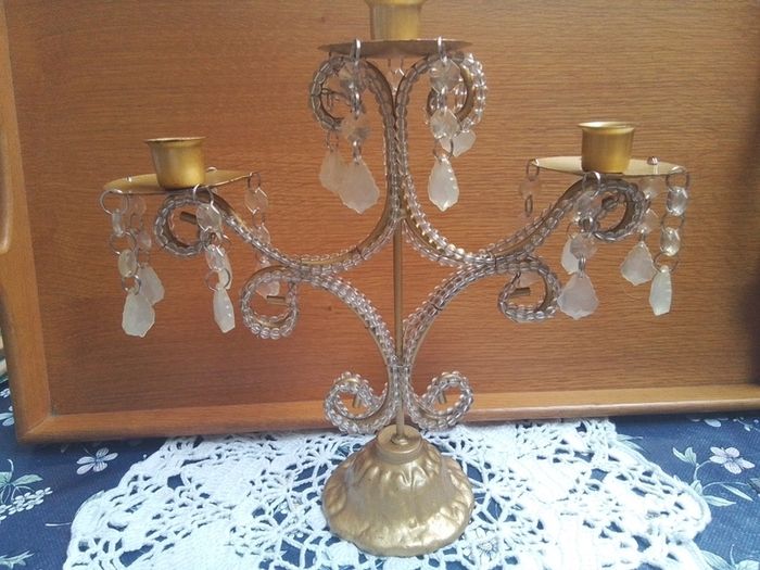 Vintage Shabby Chic Candleabra