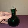 Vintage Green Glass Perfume Bottle Image 5