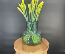 vase green glass