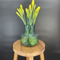 vase green glass