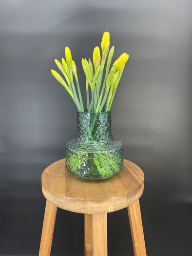 vase green glass