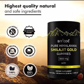 Pure Himalayan Shilajit Gummies Immune Support with Ashwagandha