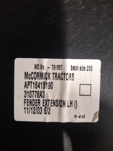 McCormick mudguard / fender extension