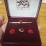 Elizabeth Duke Vintage brooch, earrings and pendant set. Image 2