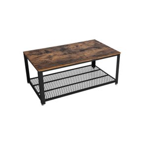 Industrial design coffee table with shelf