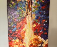 Leonid Afremov Space Shuttle Art