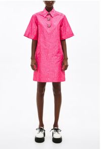Bimba Y Lola Pink Jacquard Shift Dress - XS