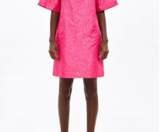 Bimba Y Lola Pink Jacquard Shift Dress - XS