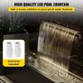 Swimming Pool Waterfall Spillway 151x11.5x8 cm Stainless Steel Swimming Pool Waterfall Fountain with Colorful LED Strip, Hose Connector, Remote Image 6