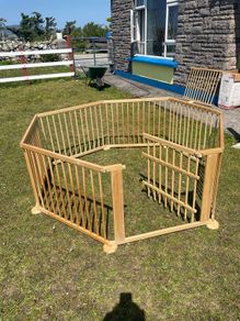 wooden playpen