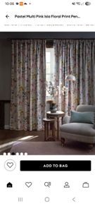 Pair of flower curtains