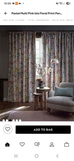 Pair of flower curtains