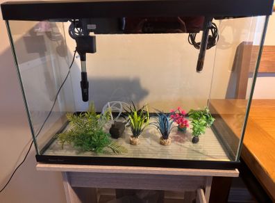 Aqua One Aquarium 75 litre with Cabinet, Heater, Light & Filter
