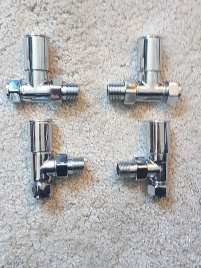 2 Radiator valve set chrome