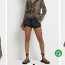 river island leopard print chiffon blouse Image 2