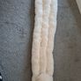Faux fur neck scarf in cream Image 2