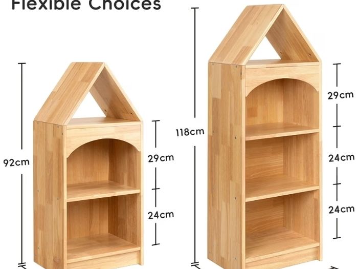 3-Tier Corner Cabinet for Toy Storage  15mm Rubberwood, Rounded Edges, Kid Reachable Height, Suitable for Kids Room, Playroom, Nursery, Classroom etc.
