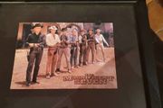 Black Wooden Framed Picture of The Magnificent Seven