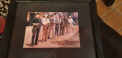 Black Wooden Framed Picture of The Magnificent Seven
