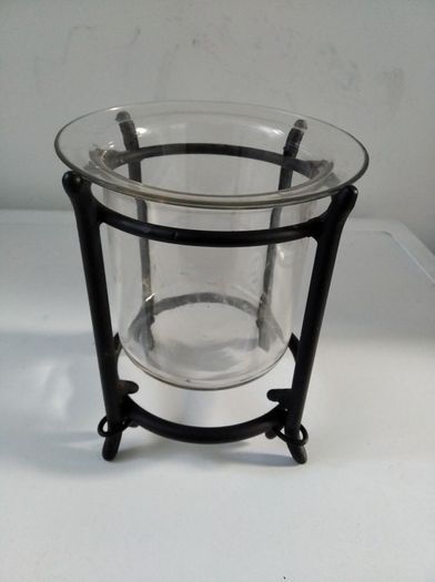 Metal And Glass Candle Holder