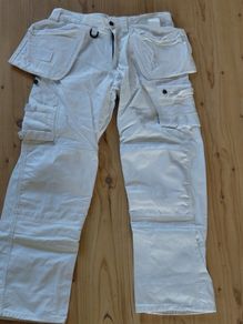 Fleetwood Painters Work Trousers-White W-36/L-32