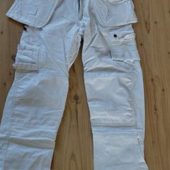 Fleetwood Painters Work Trousers-White W-36/L-32