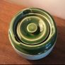 Antique Green Glazed Denby Aonian Tobacco Jar Seal J Bourne & Son 1920's Image 2