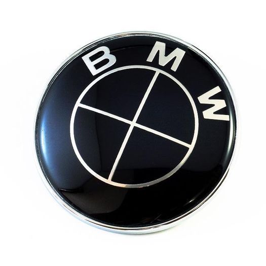 BMW Black Logo 82mm Emblem Replacement Hood Bonnet Front E30 E36 E46 E34 E39 E60 E65 E38 82mm