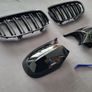 BMW E90 / E91 Lci Kidney Grilles & Mirror Covers Set Brand New Image 4