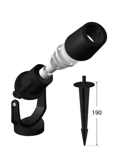 Mini Tommy Spike Black Led Gu10 Spotlight