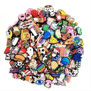 20PCS Cartoon Shoe Charms for Crocs Clogs Bubble Slides Sandals PVC Shoe Decorations Accessories For Teens
