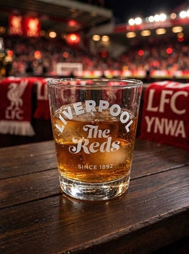 Liverpool "The Reds" Laser-Engraved Whiskey Tumbler