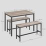 Dining table, kitchen table set, with 2 benches Image 9
