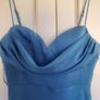 Blue Satin Slip Dress Image 4