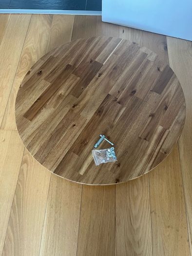 Ikea round table Acacia wood 80cm