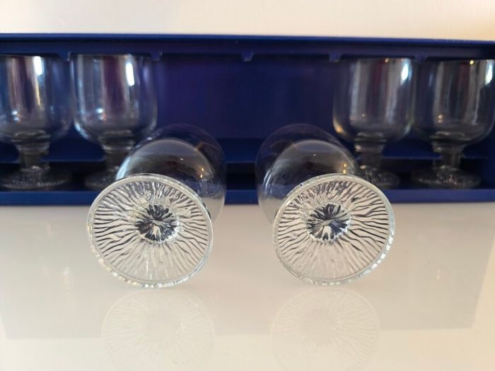 Vintage Ravenhead Icelantic Set of 6 Mixer Drink Goblets Boxed Made in England